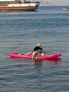 Mesudiye datca Pasja with his airbed 